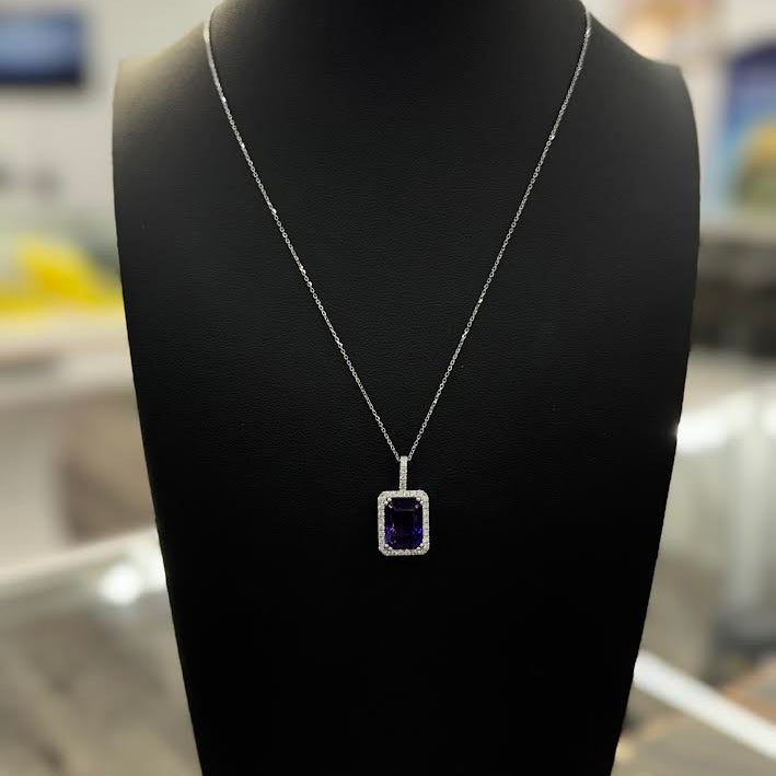 14K NECKLACE CENTRAL AMETHYST