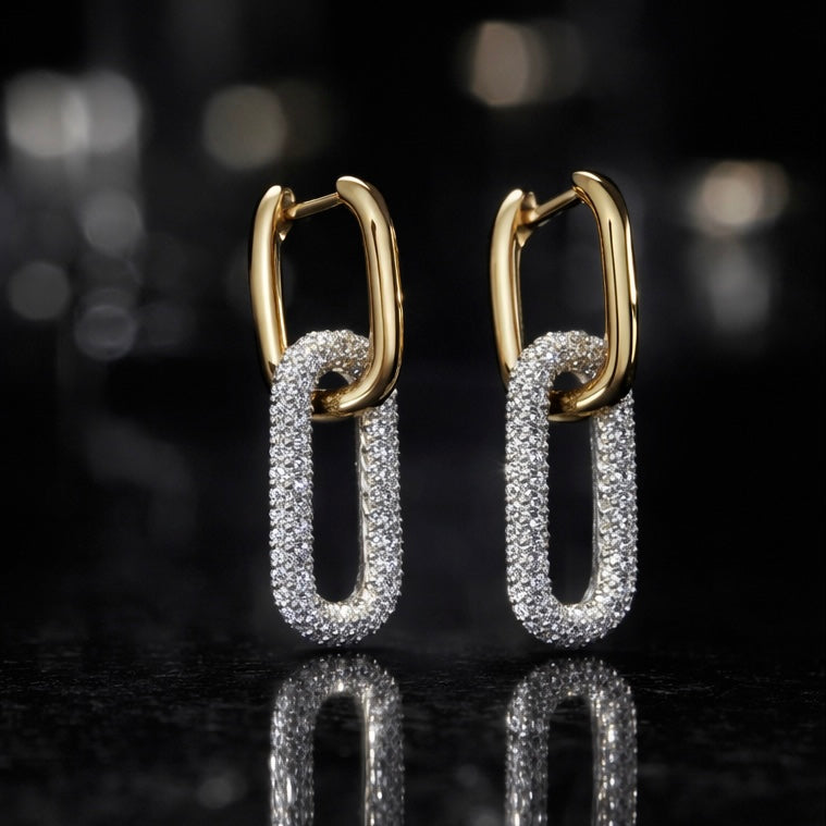 Earring Gold 14k and Diamonds