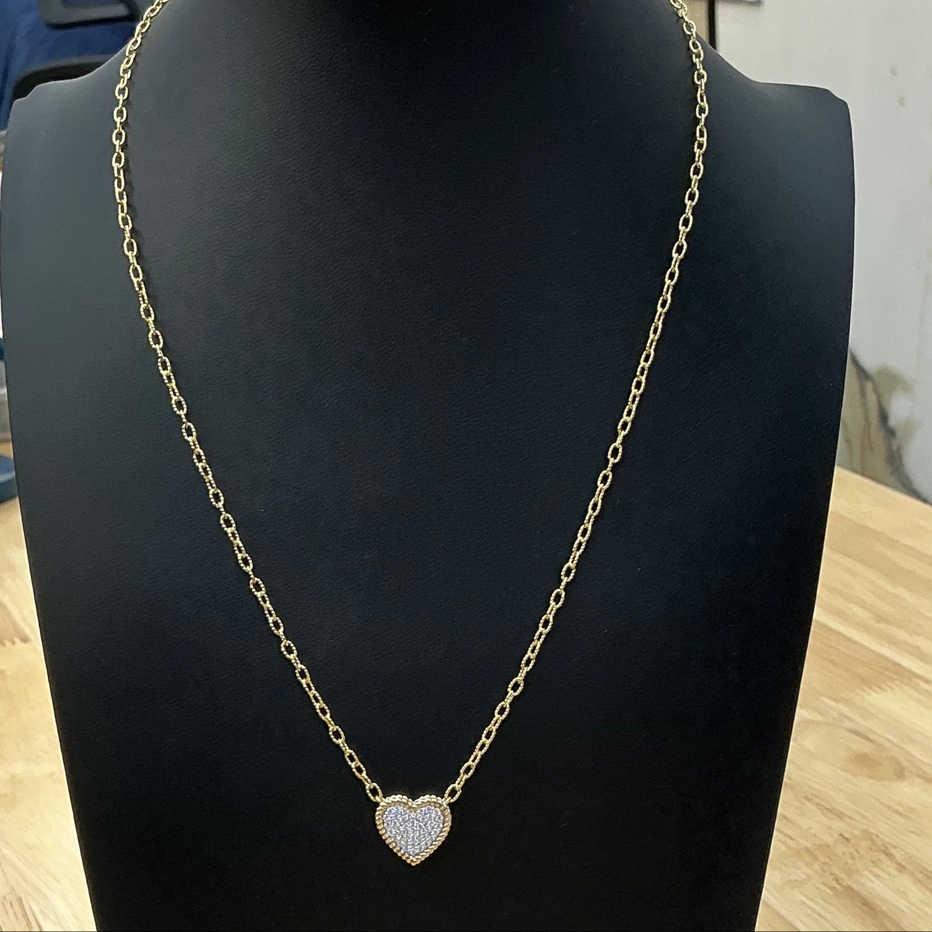 Necklace Heart 14K and Diamonds .32TW