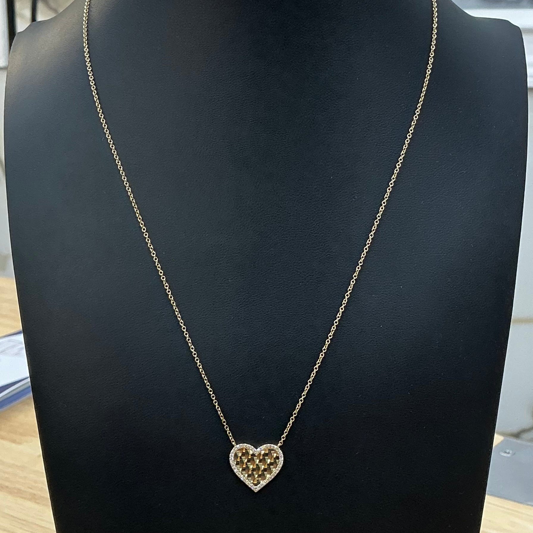 Necklace Heart 14k .12TW