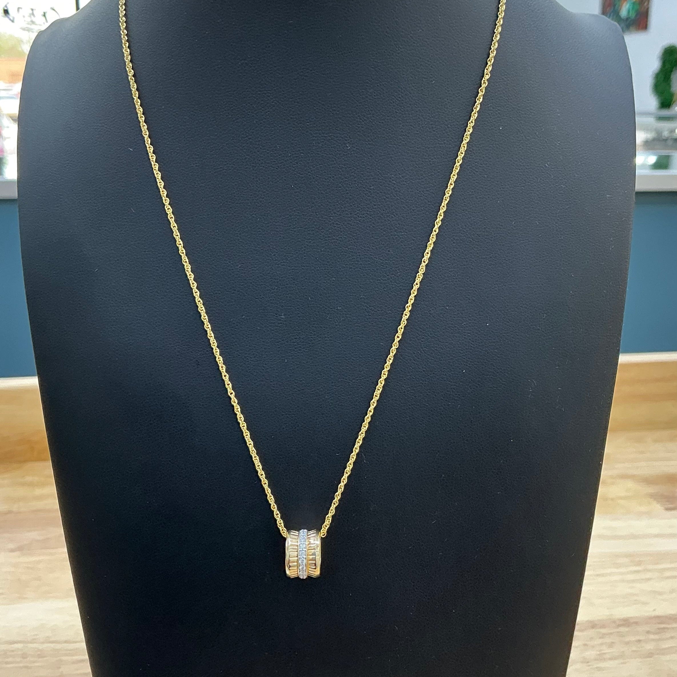 Necklace 14k Round Diamonds.24