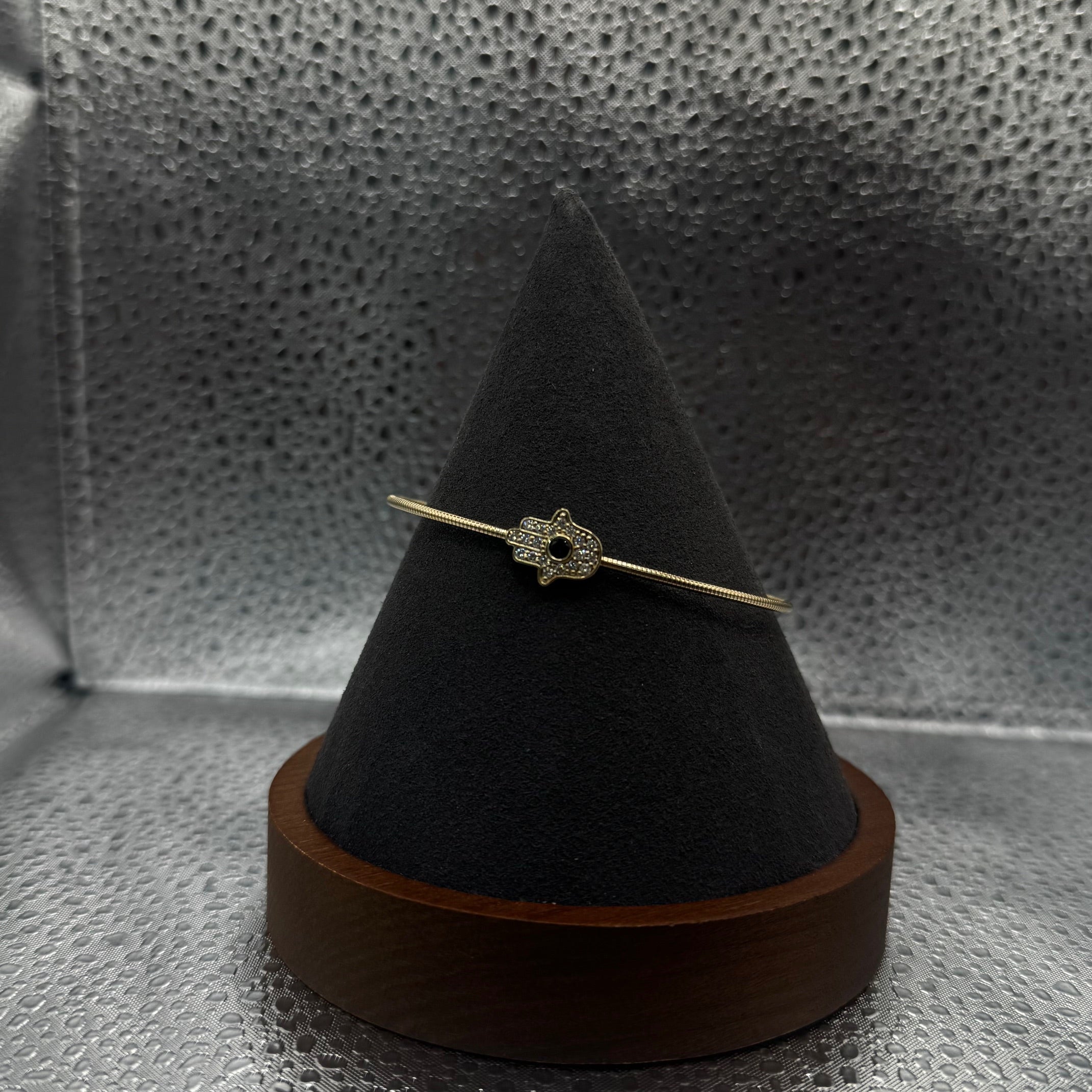 BRACELET 14 K YELLOW GOLD HAMSA HAND