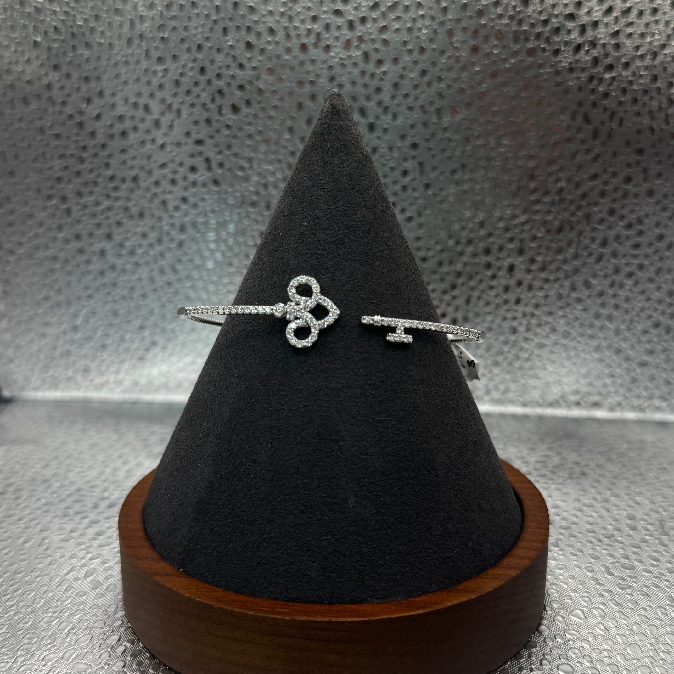 BRACELET 14K WHITE GOLD DIAMONDS 0.65CT