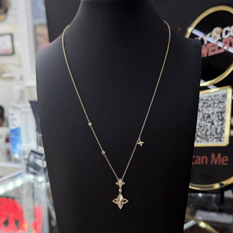 NECKLACE 14K DIAMOND 0.08CT