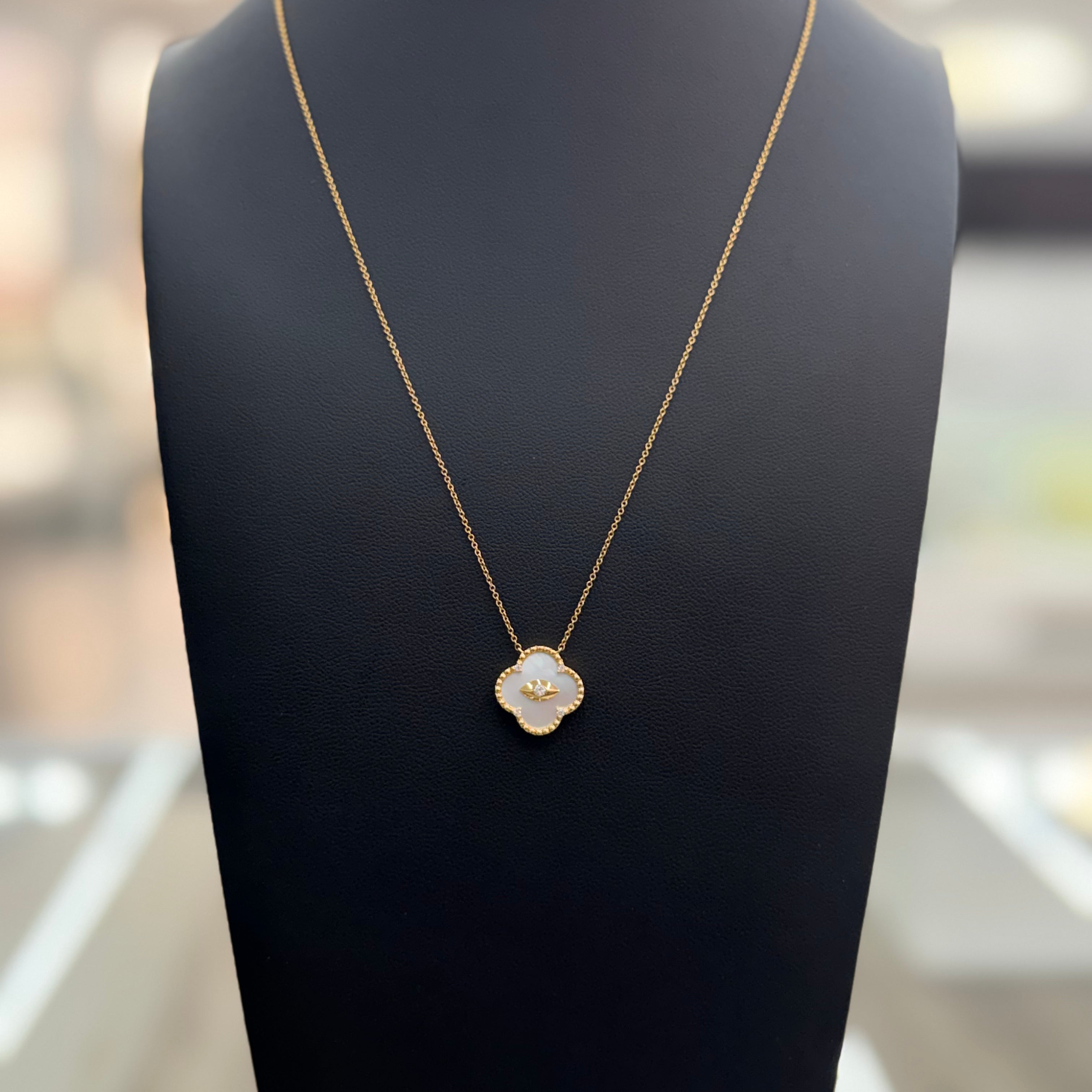 NECKLACE  14K DIAMONDS 0.08CT