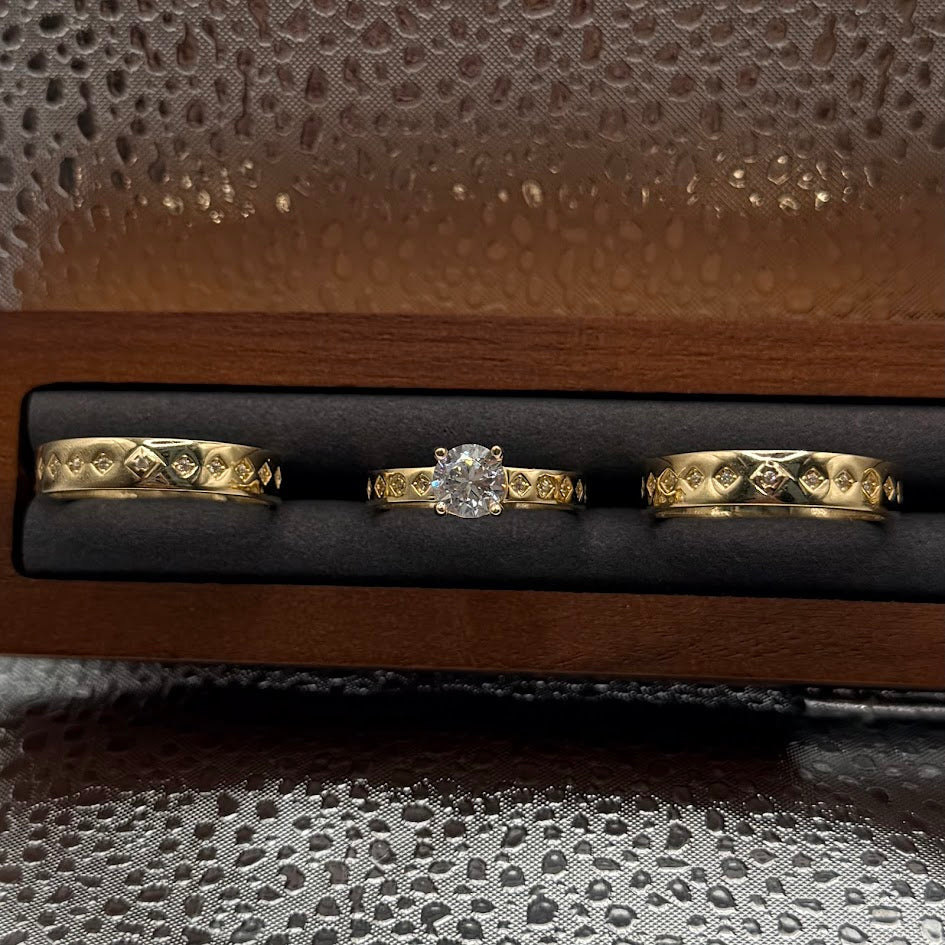 SET WEDDING RINGS 14K GOLD
