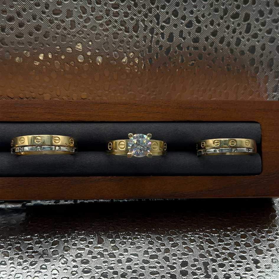 SET WEDDING RINGS 14K GOLD