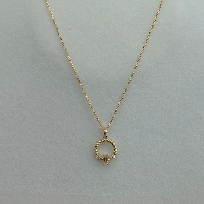 NECKLACE DIAMONDS D 0.07 BG 0.05 14K Y/G