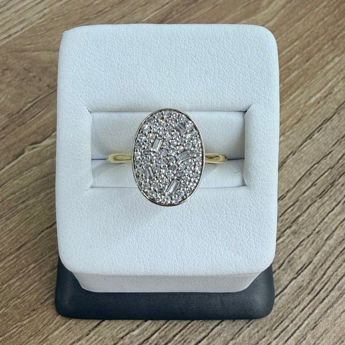 14K GOLD RING WITH DIAMONDS