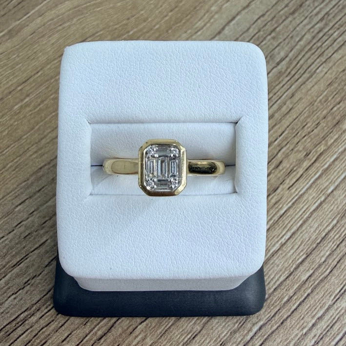 WEDDING RING 14K YELLOW GOLD 0.26 DIAMOND
